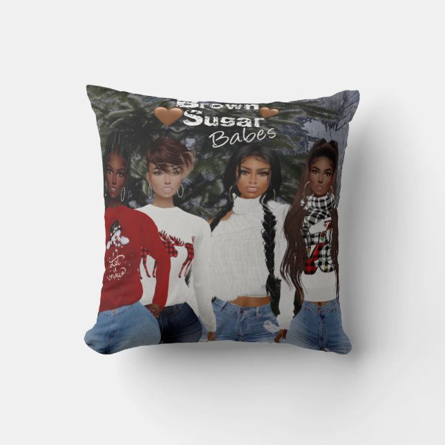 Brown Sugar Babes Pillow 2 Kudde (Framsida)