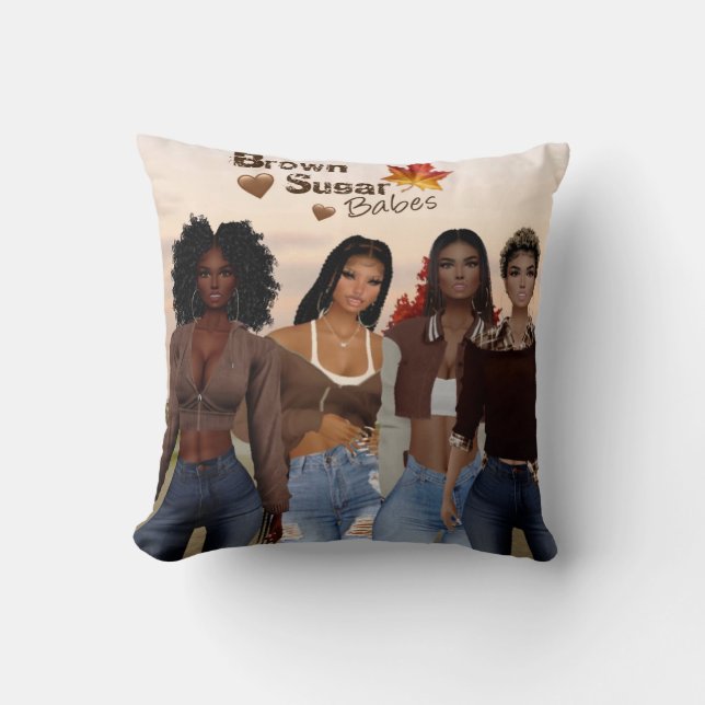 Brown Sugar Babes Pillow 3 Kudde (Framsida)