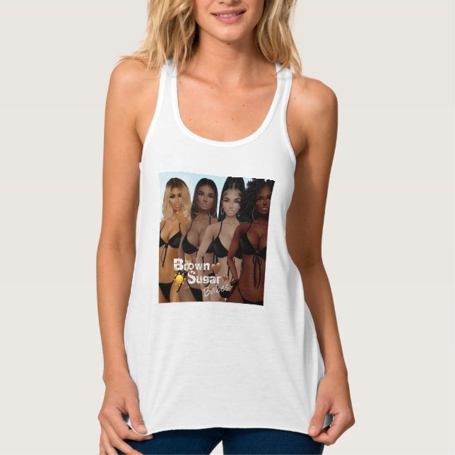 Brown Sugar Babes Tanktop 2 Linne Med Racerback (Framsida)