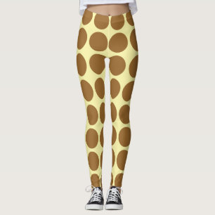 Brown Sugar Cream Neutralt Dots Leggings