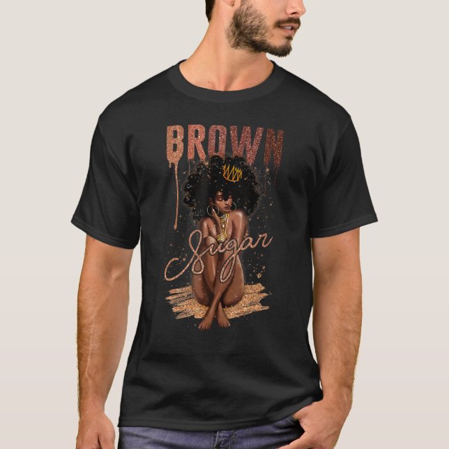 Brown Sugar Women Proud Black Women African Pride T Shirt (Framsida)