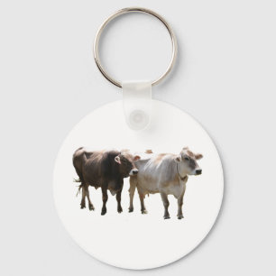 Brown Swiss Cows Nyckelring