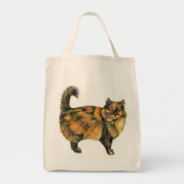 Brown Tabby katt Tote Bag Mini Tygkasse