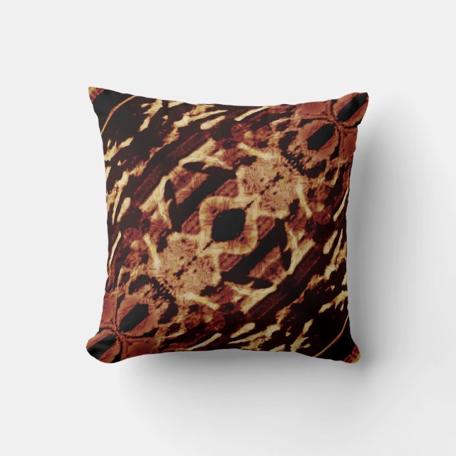 Brown Tan Black Slanted Southwest-syndesertton Kudde (Framsida)