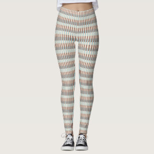 Brown Tan Blue Rand Leggings