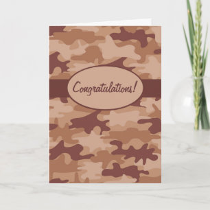 Brown Tan Camo Camouflage Grattiss Anpassningsbar Kort