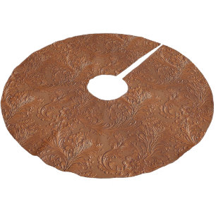 Brown Tan Löv Bohemian Southwest Cowgirl Julgransmatta Borstad Polyester