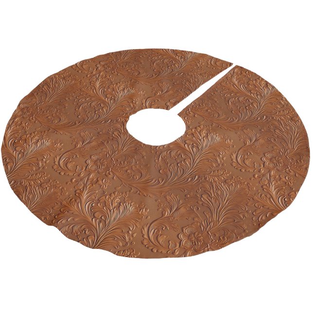 Brown Tan Löv Bohemian Southwest Cowgirl Julgransmatta Borstad Polyester (Vinklad)