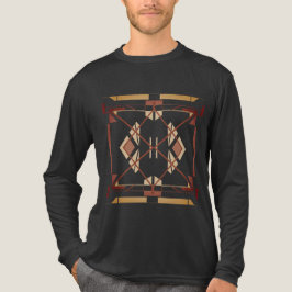 Brown Tan Rust Southwest Art Crisscross Abstrakt T Shirt