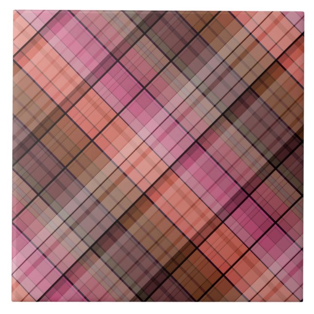 Brown tartan kakelplatta (Framsidan)