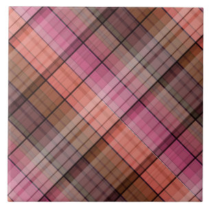 Brown tartan kakelplatta