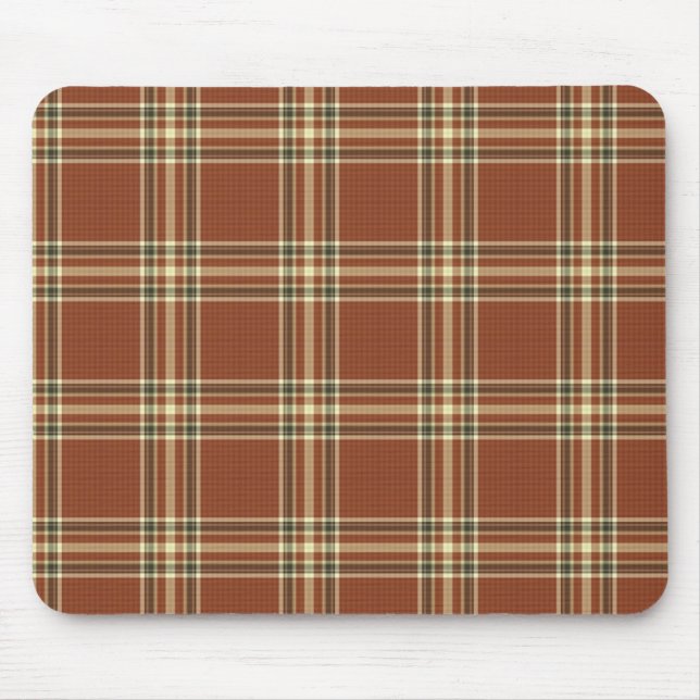 Brown Tartan Mousepad Musmatta (Framsidan)