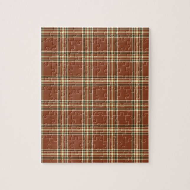 Brown Tartan Puzzle Pussel (Vertikal)