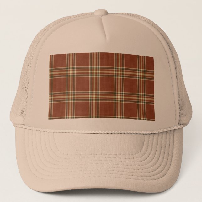Brown Tartan Truckerkeps (Framsida)