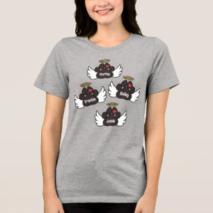 Brown Tassar Red Heart Angel Vingar 4 Hundar Memor T Shirt