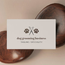 Brown Tassar & Scissors Hund Grooming