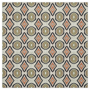 Brown Taupe Beige Burnt Orange Bali Batik Mönster Tyg