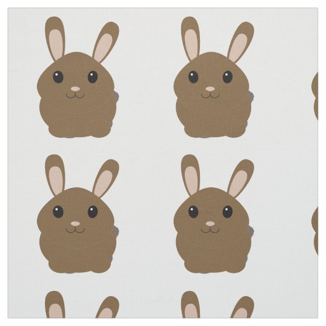 Brown Tecknad Bunny Tyg (Provkarta)