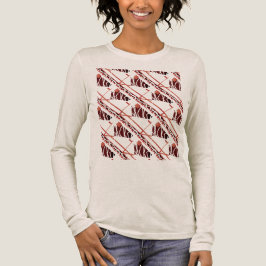 Brown Terracotta Slanted Abstrakt Tiles Mönster T Shirt