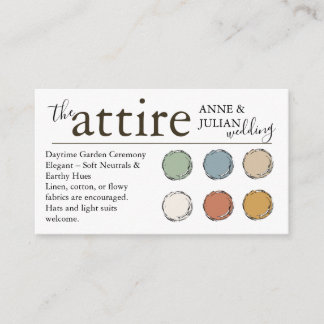 Brown The Attire QR Code enclosure Card  Tilläggskort