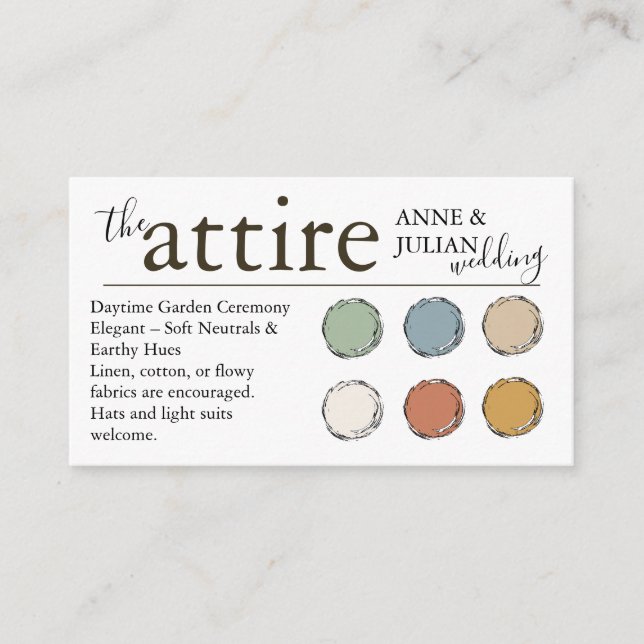 Brown The Attire QR Code enclosure Card  Tilläggskort (Framsida)