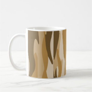 Brown Tone Abstrakt Camouflage Kaffemugg