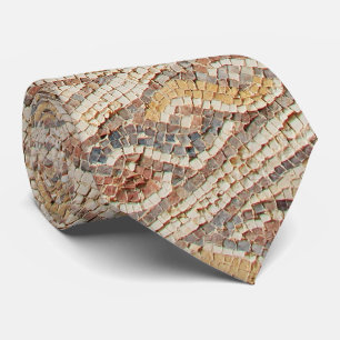 Brown Tones Mosaic Tile Golv från Israel Necktie Slips