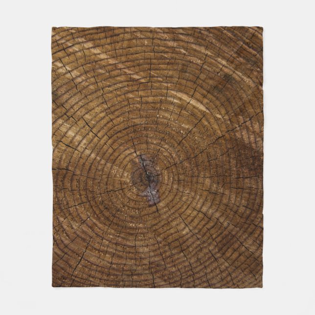 Brown träd-trunk fleecefilt (Framsidan)