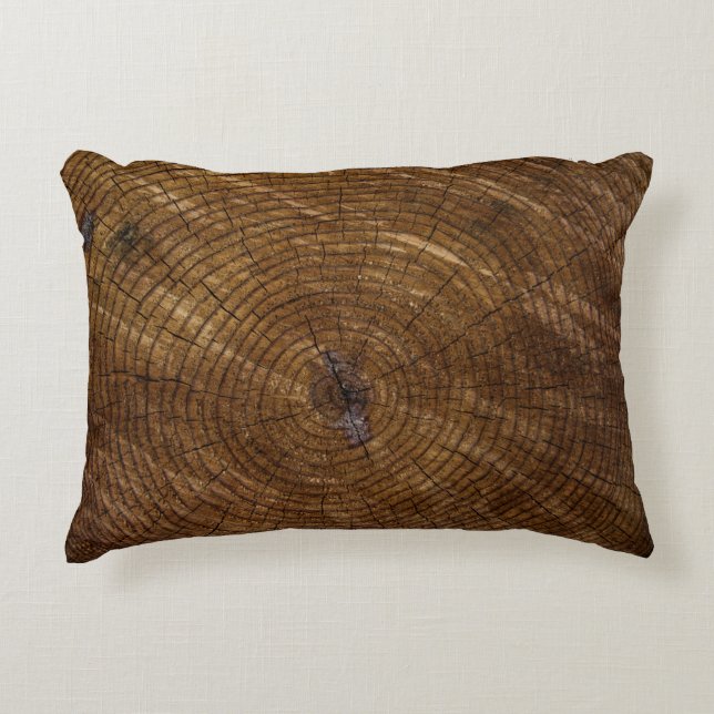 Brown träd-trunk prydnadskudde (Framsidan)