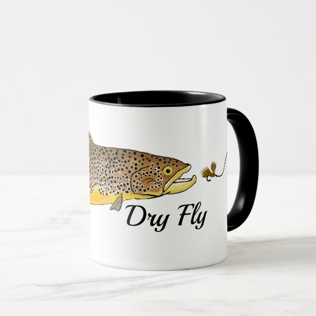 Brown Trout Dry Flygfiske Mugg (Framsida höger)