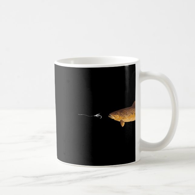 Brown Trout Fisherman Angler Manar Wome Krok Kaffemugg (Höger)