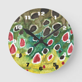 Brown Trout Flygfiske Fisherman Angler Rund Klocka