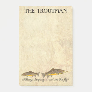 Brown Trout Flygfiske Lure Post-it Block