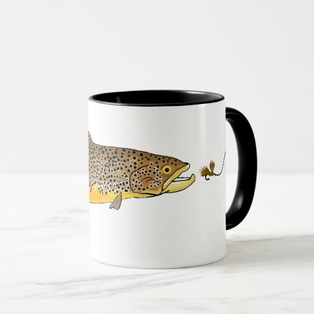 Brown Trout Flygfiske Mugg (Framsida höger)
