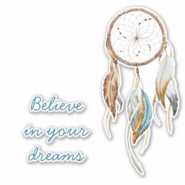 Brown Turcos Dream Catcher Klistermärken (Framsida)