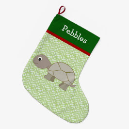 Brown Turtle Pet Personlig Stor Julstrumpa