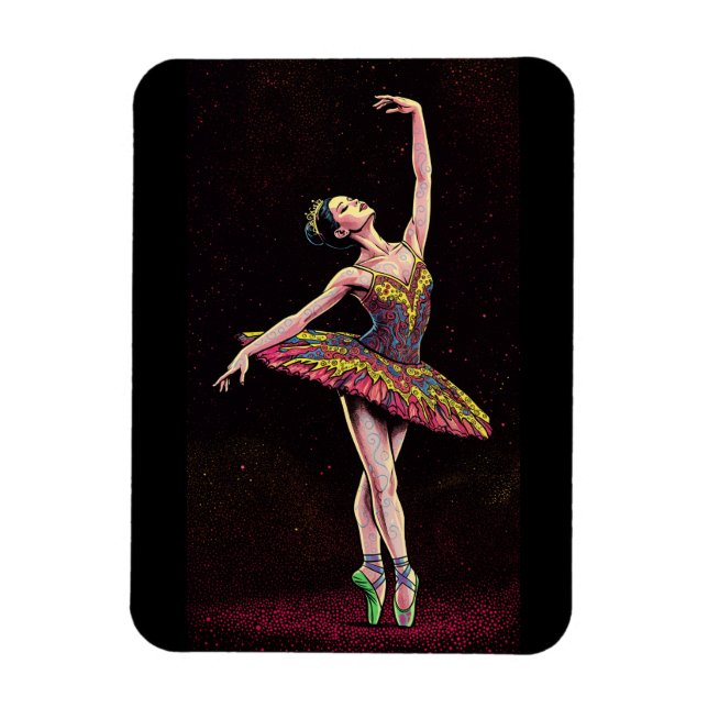 Brown Tutu Ballerina Puzzle – Stunning Dance Art w Magnet (Vertikal)