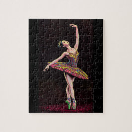 Brown Tutu Ballerina Puzzle – Stunning Dance Art w Pussel