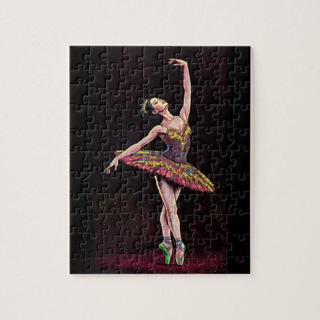 Brown Tutu Ballerina Puzzle – Stunning Dance Art w Pussel (Vertikal)