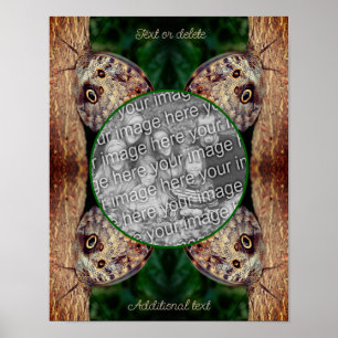 Brown Uggla Butterfly Ram Skapar ditt eget foto Poster