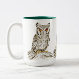 Brown Uggla Illustration Art Mugg