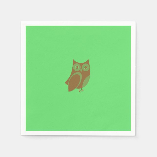 Brown Uggla Papper Napkins Pappersservett (Framsidan)