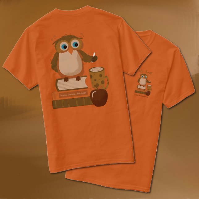 Brown Uggla School Teacher T-Shirt (Skapare uppladdad)