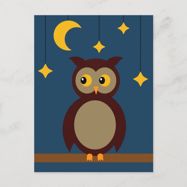 Brown Uggla Vykort (Framsida)