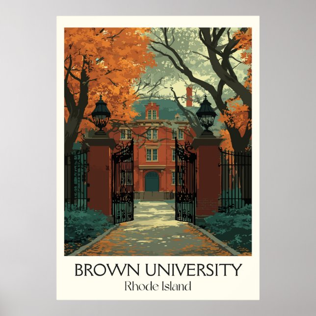 Brown University Rhode Island Campus Poster (Framsidan)