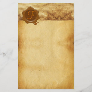 BROWN VAX SEAL PARCHMENT Monogram Brevpapper