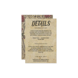 Brown Vintage Classic Bröllop Tilläggskort