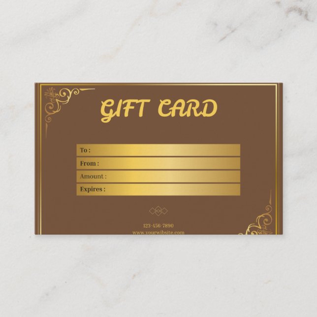 brown visitkort (Framsida)