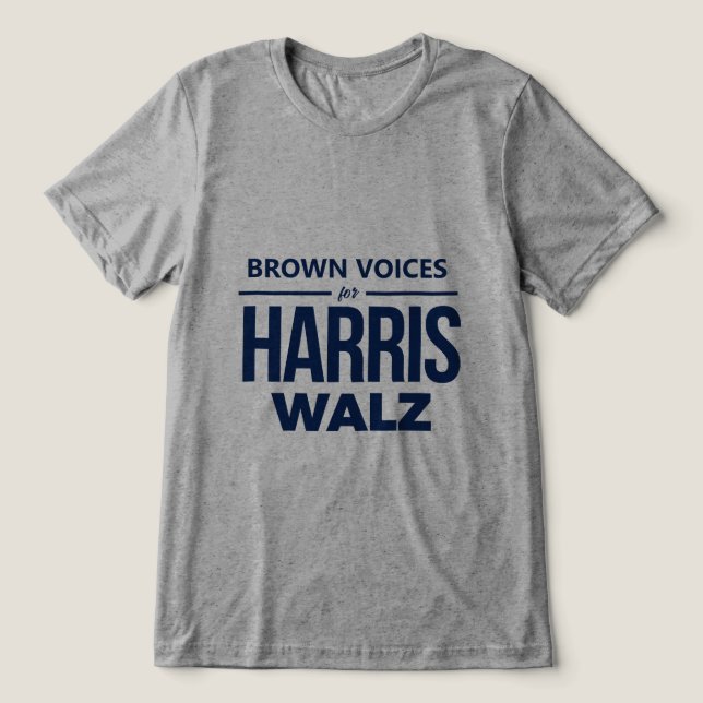 Brown Voices för Harris Walz T Shirt (Design Framsida)