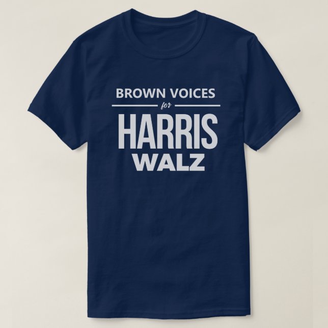 Brown Voices för Harris Walz T Shirt (Design framsida)